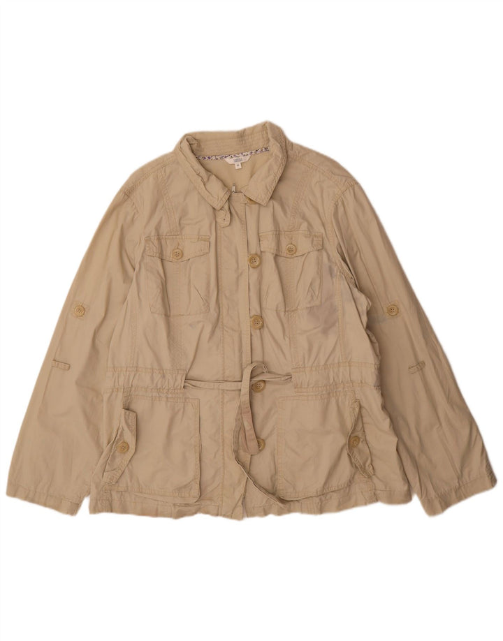 Giacca multiuso da donna Marks & Spencer UK 22 3XL Cotone beige