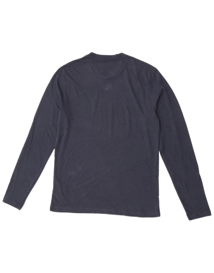 Maglia da uomo a maniche lunghe All Saints piccola in cotone blu navy