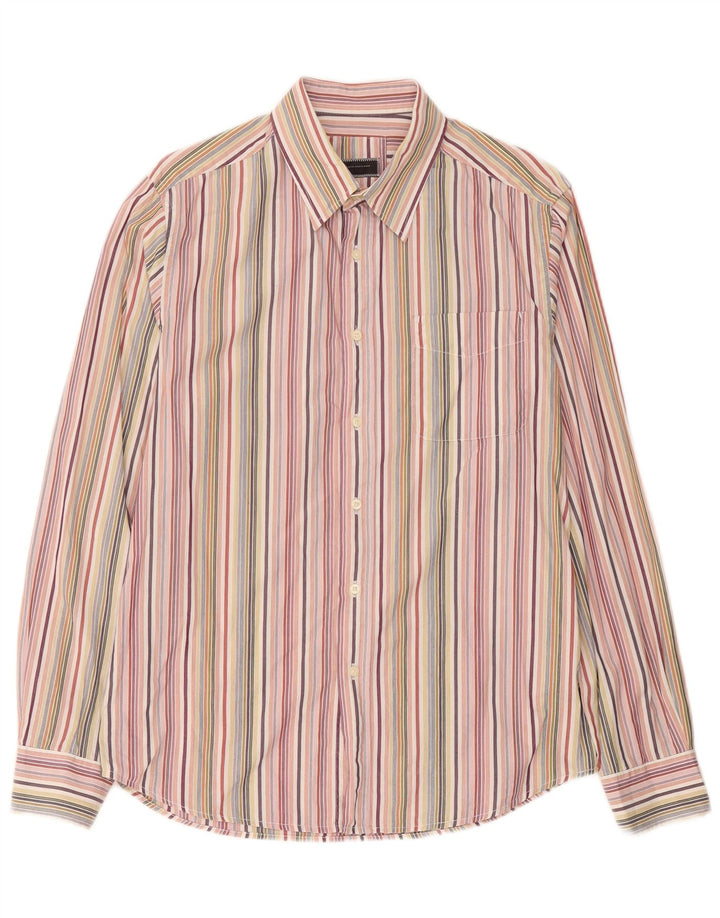 Camicia Uomo Sergio Tacchini Taglia Grande in Cotone a Righe Multicolori