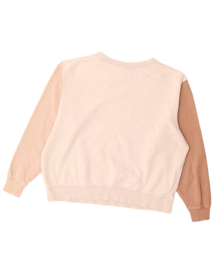 Felpa da donna Nike Maglione UK 14 Cotone color block beige medio