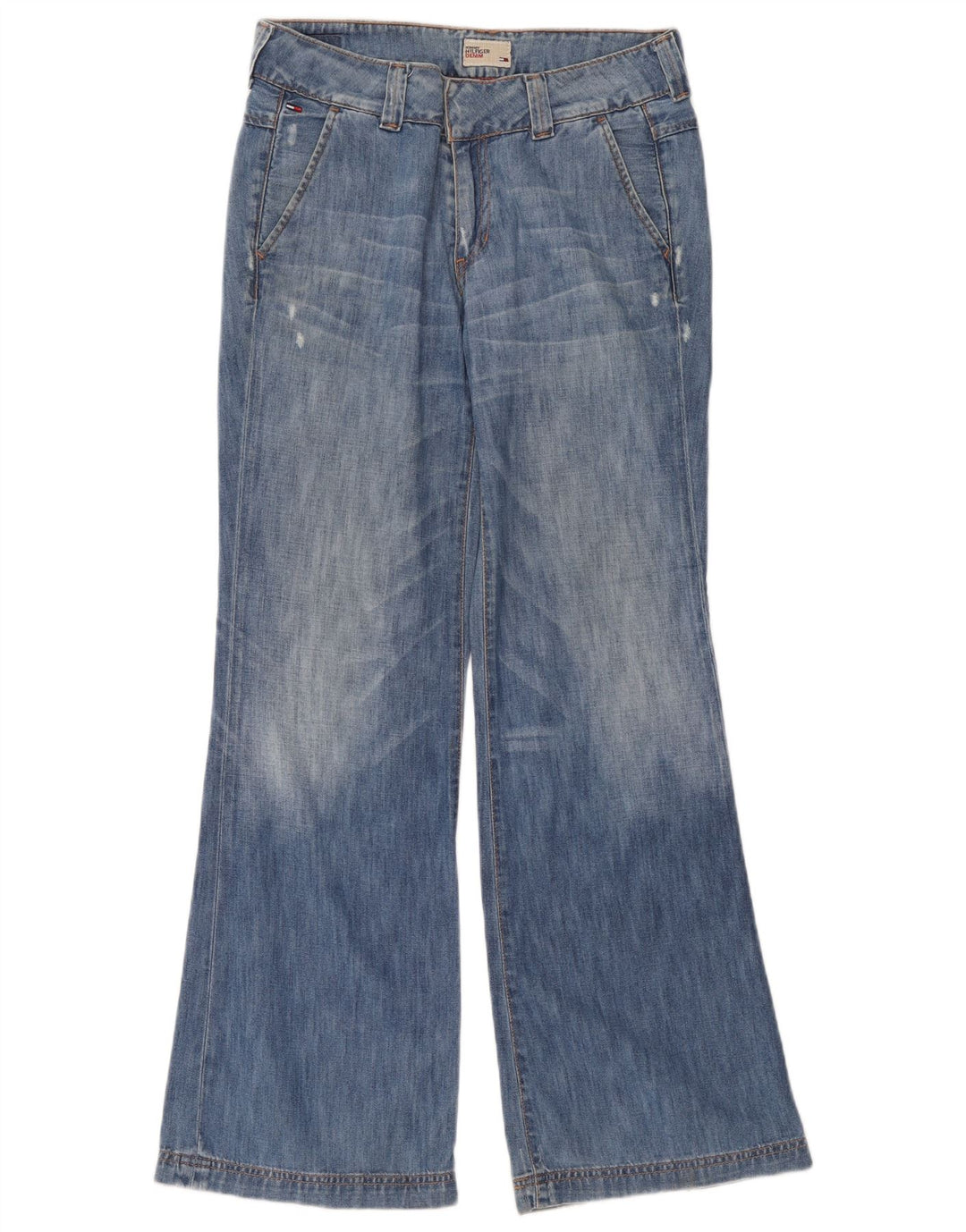 Jeans a gamba larga da donna Tommy Hilfiger W32 L30 Blu