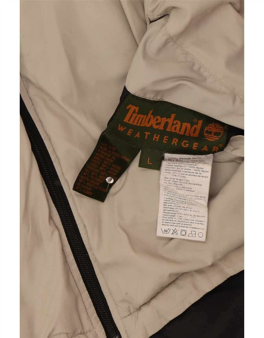 Giacca imbottita reversibile da uomo Timberland UK 40 Large in nylon nero