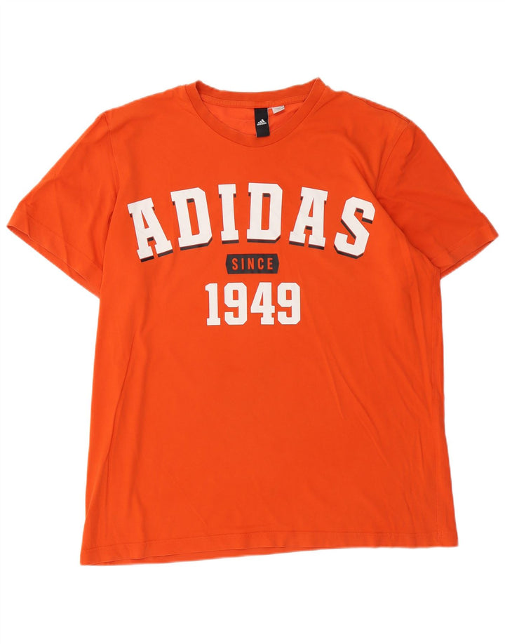 T-shirt grafica da uomo Adidas Top grande arancione