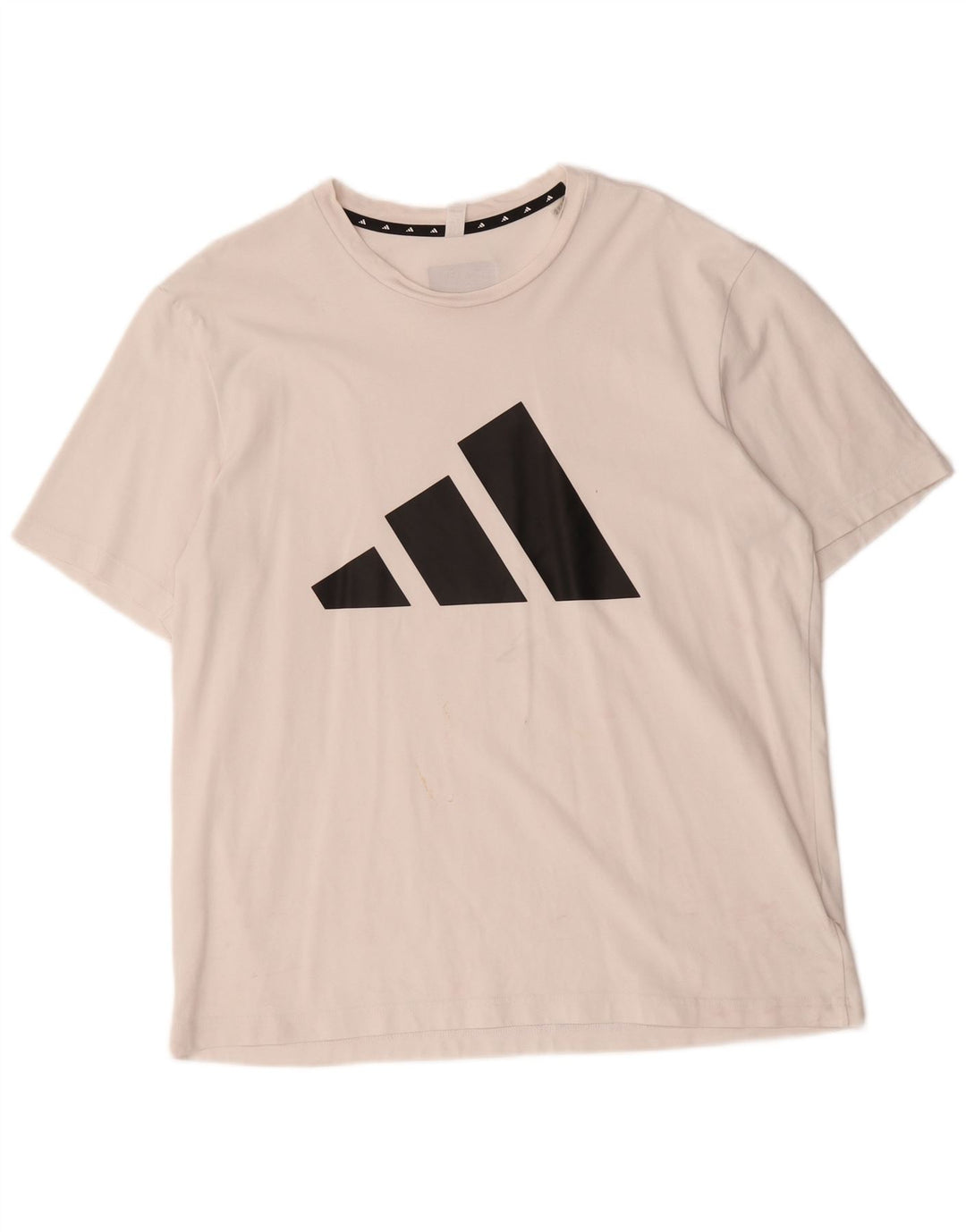 T-shirt grafica da uomo Adidas Top grande in cotone bianco