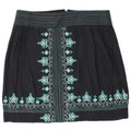 MONSOON Minigonna da donna W30 media nera Fair Isle viscosa