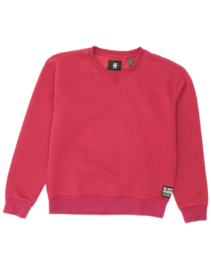 Felpa da donna G-Star Maglione UK 14 Cotone bordeaux medio