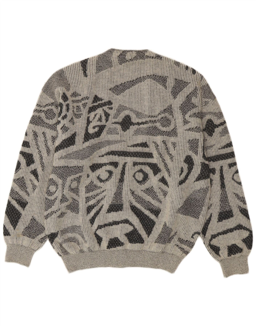 Maglione cardigan oversize da donna Bizzarro IT 44 Grigio medio geometrico