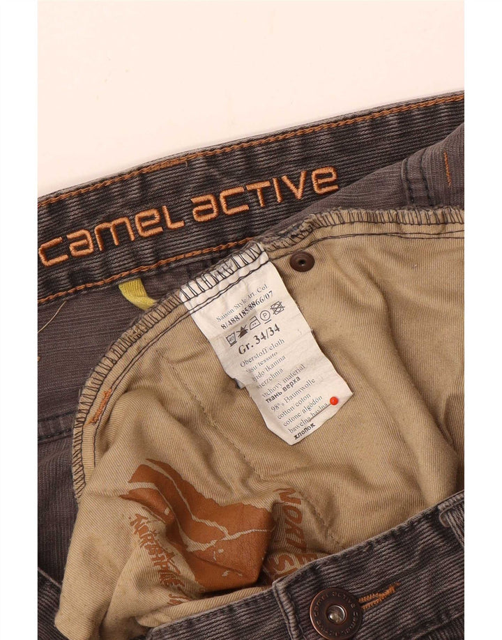 Pantaloni casual bootcut da uomo Camel Active W34 L34 cotone grigio