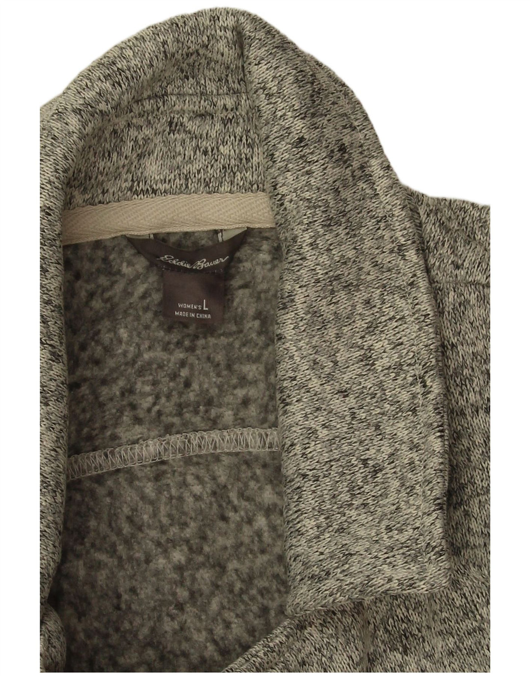 Giacca blazer doppiopetto da donna Eddie Bauer UK 16 grande grigio chiazzato