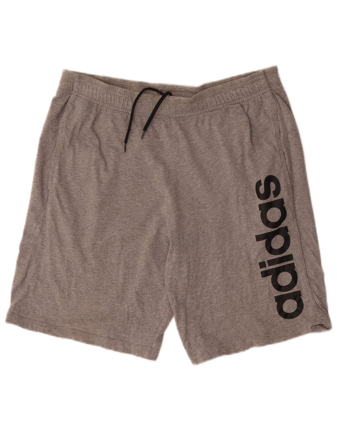 Pantaloncini sportivi grafici da uomo Adidas in cotone chiazzato grigio medio
