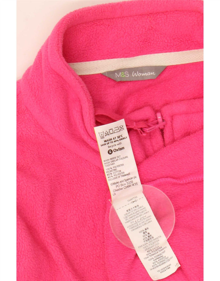 Giacca in pile da donna Marks & Spencer UK 20 2XL poliestere rosa