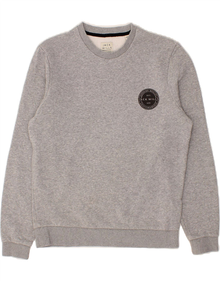 JACK WILLS Mens Sweatshirt Jumper Small Grey Cotton Vintage Jack Wills and Second-Hand Jack Wills from Messina Hembry 