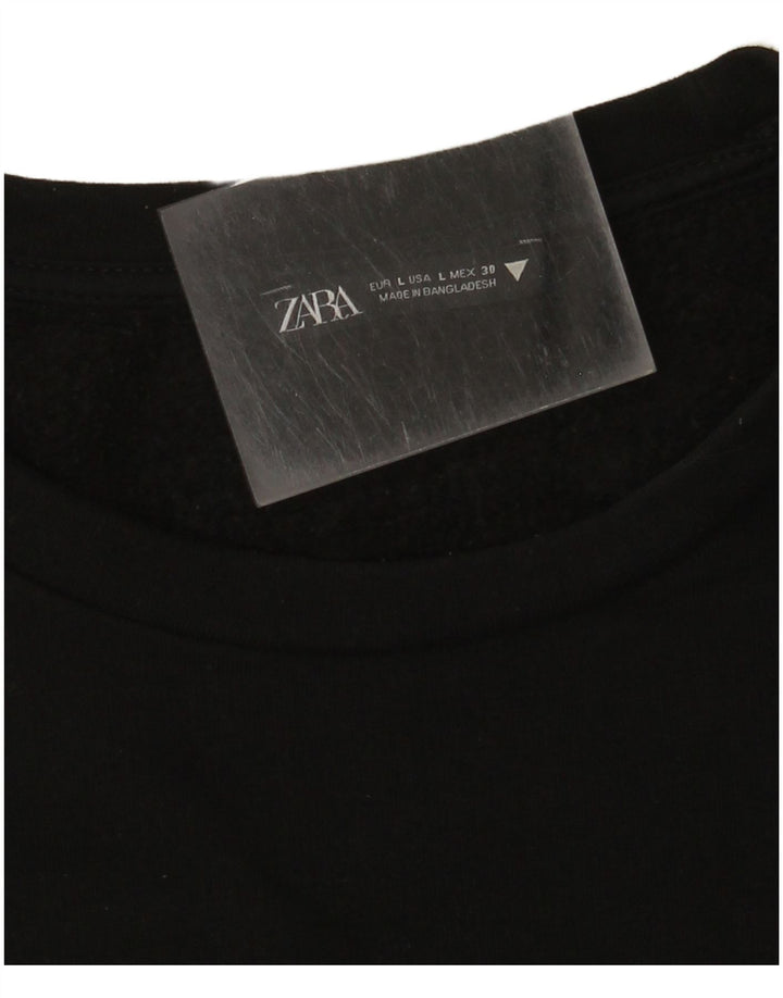 Abito maglione in felpa da donna Zara UK 16 grande nero