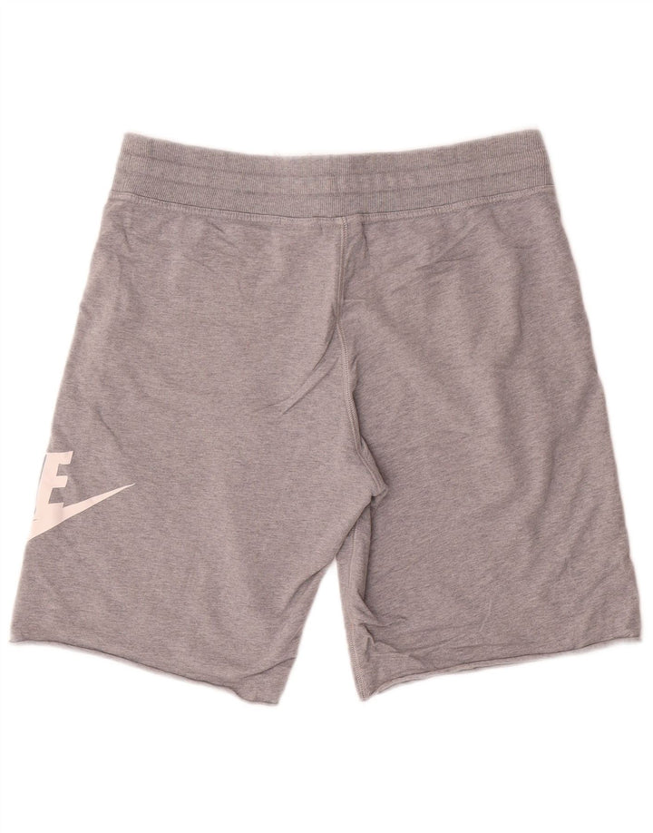 Pantaloncini sportivi Nike da uomo con grafica in cotone grigio medio