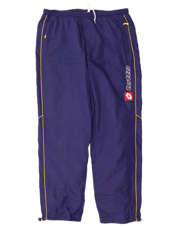 Pantaloni da tuta con grafica da uomo Lotto UK 42/44 XL Poliestere blu navy