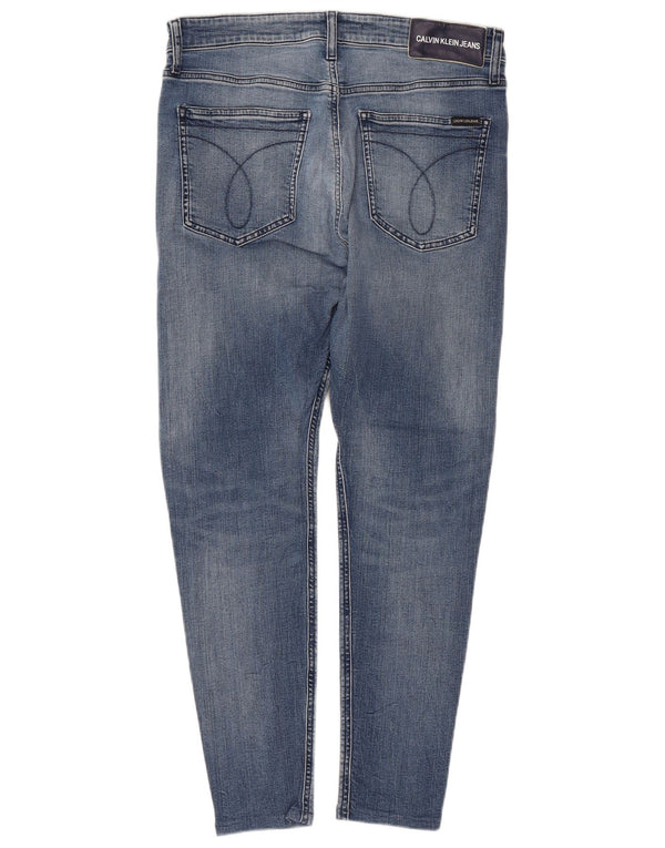 Jeans skinny da uomo Calvin Klein W34 L27 cotone blu
