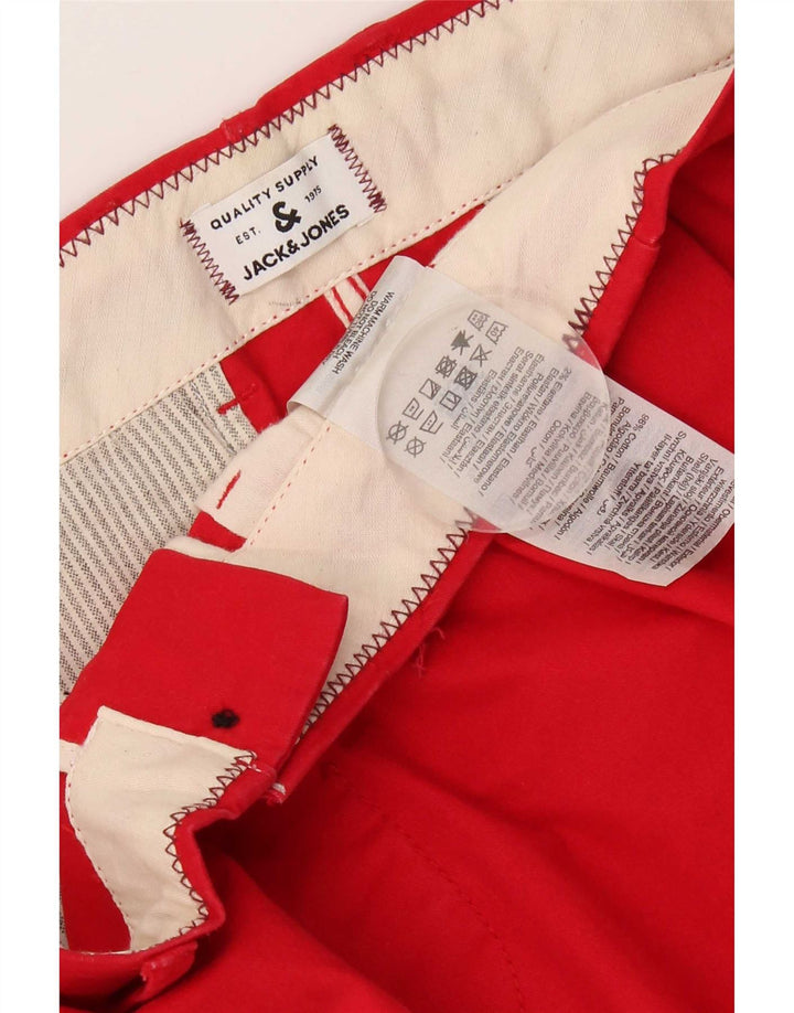 Pantaloncini chino da uomo Jack & Jones medi W32 in cotone rosso