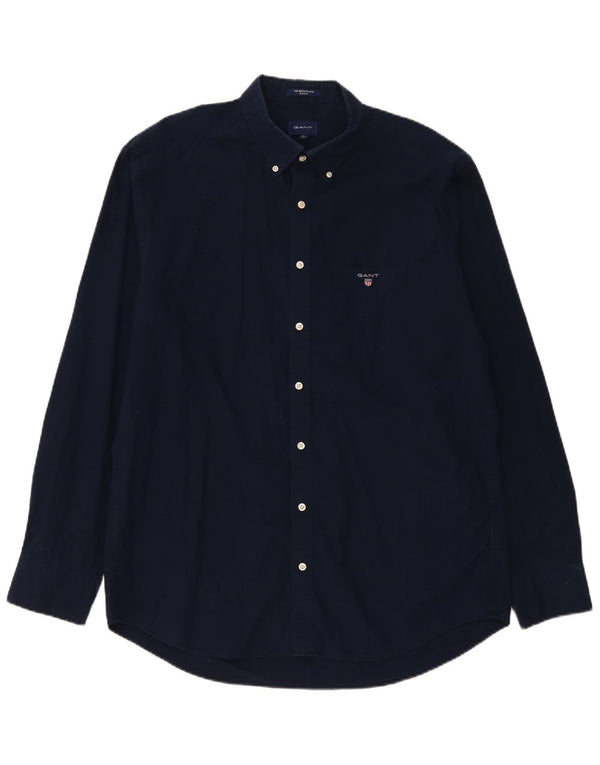 Gant Camicia Regular da Uomo XL in Cotone Blu Navy