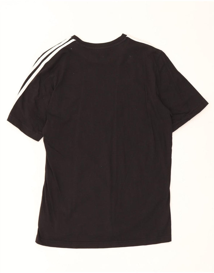 T-shirt Adidas da uomo Top media in cotone nero