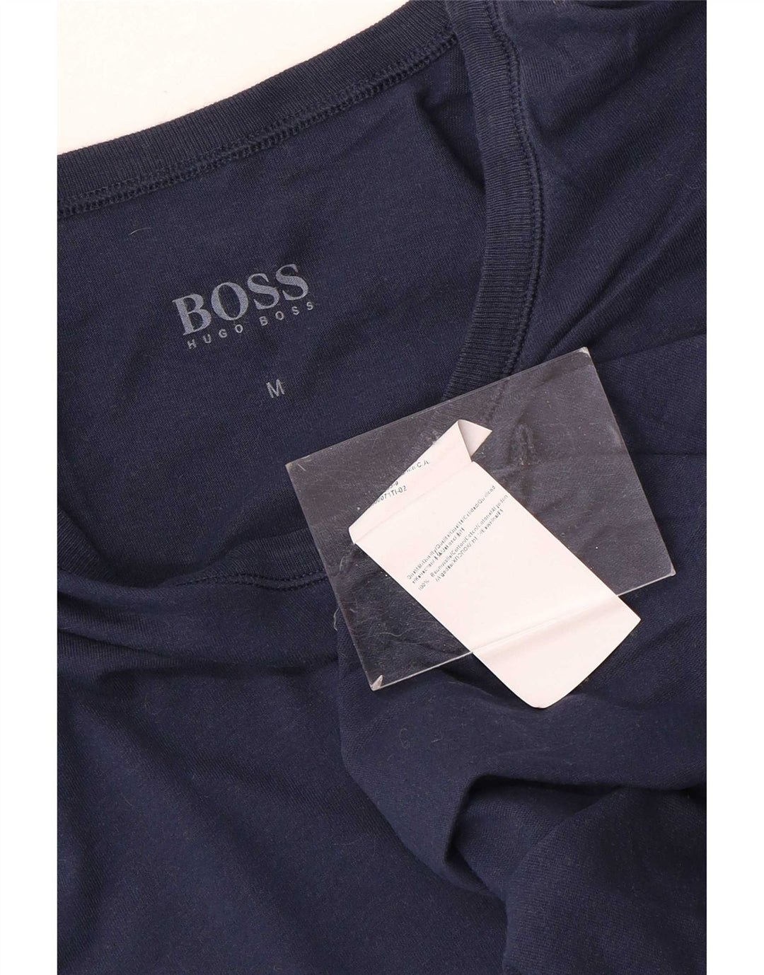 T-shirt da uomo Hugo Boss Top in cotone blu navy medio