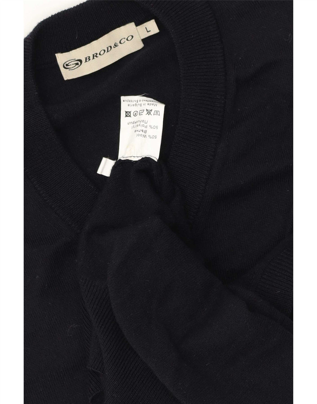 Canotta vintage da uomo, canotta grande, blu navy, in poliacrilico