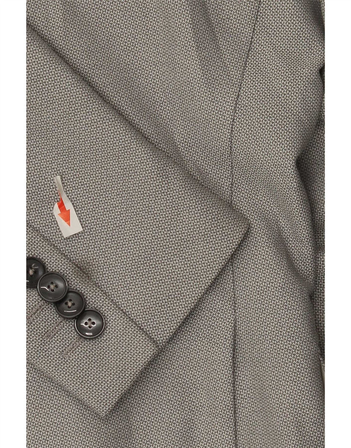 Giacca blazer a 2 bottoni sartoriale da uomo Zara EU 46 piccola in poliestere grigio