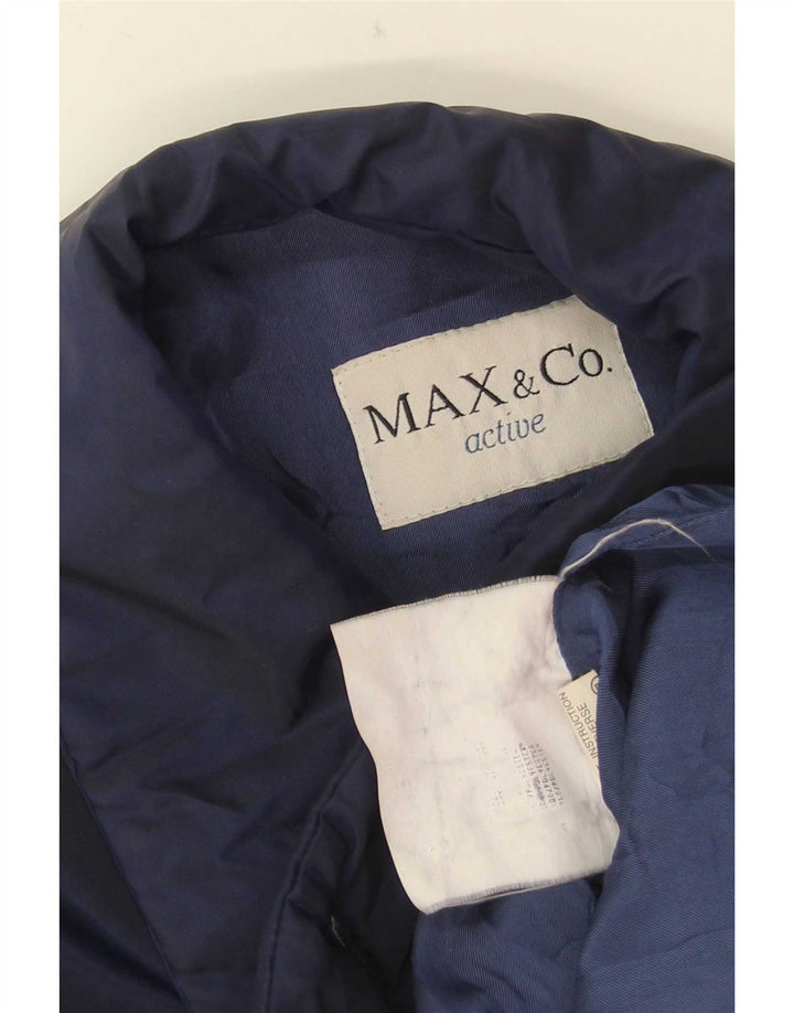 Trench corto doppiopetto da donna Max & Co. IT 46 Large Blu Navy