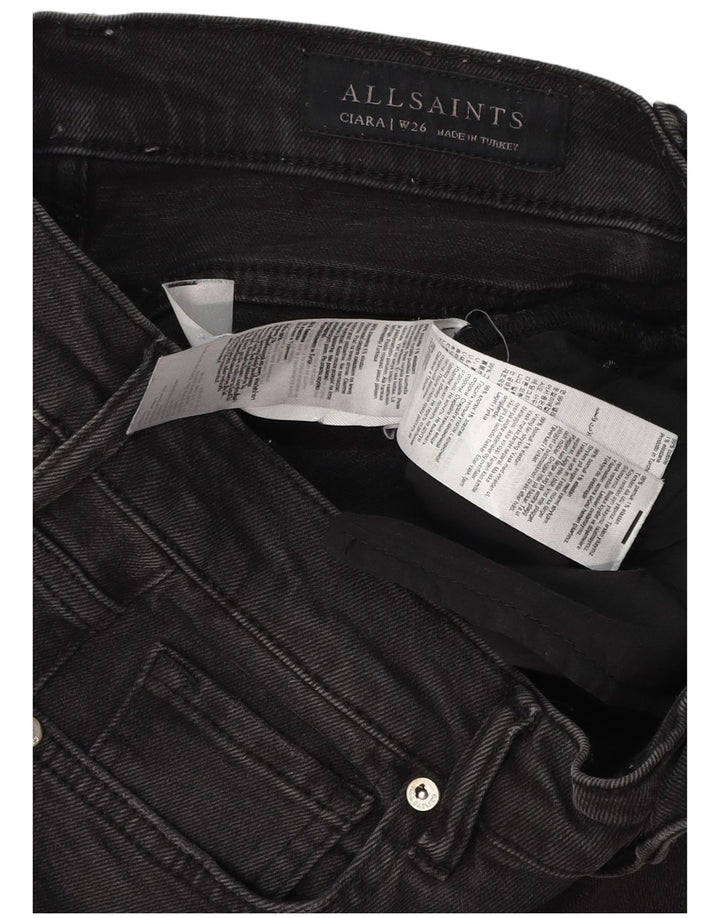 Jeans bootcut da donna ALL SAINTS W26 L30 cotone nero