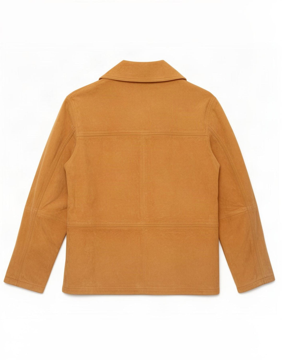 Giacca vintage in pelle scamosciata da donna IT 46 grande in pelle marrone