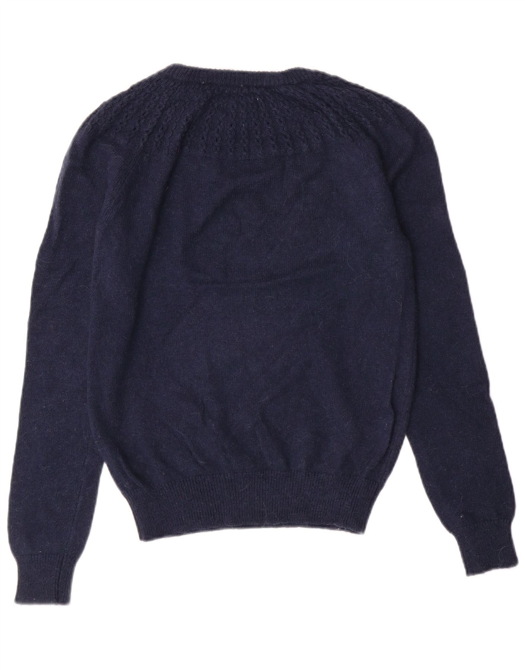 JACK WILLS maglione maglione girocollo da donna UK 10 piccolo blu navy