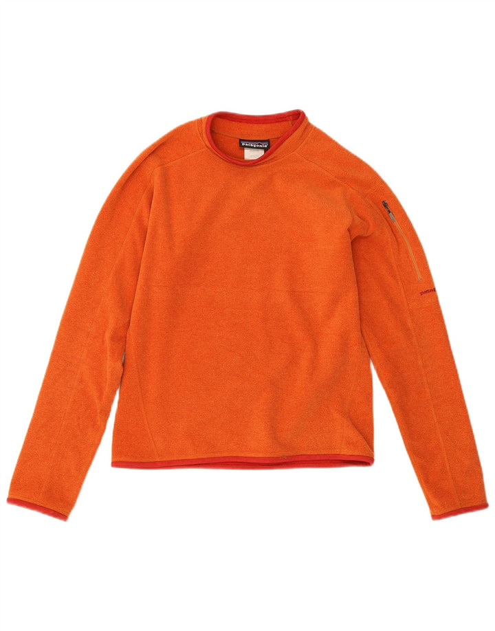 Maglione in pile da donna Patagonia UK 10 Small Arancione Poliestere