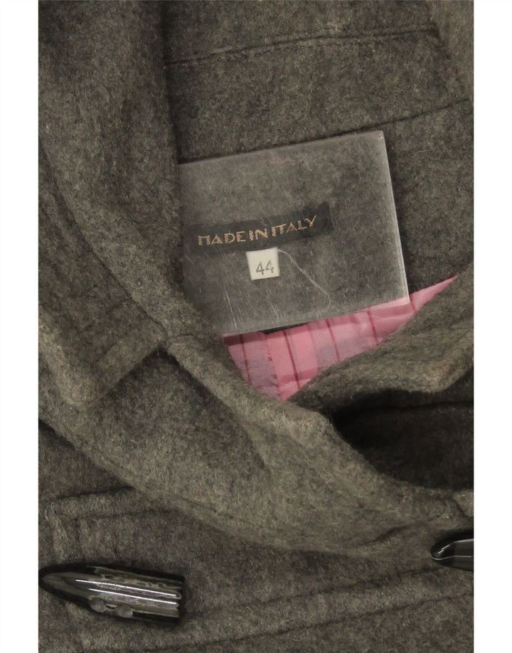 Montgomery con cappuccio da donna vintage IT 44 Lana grigio medio