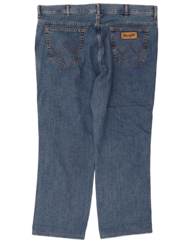 Jeans dritti da uomo Wrangler Texas W42 L28 cotone blu