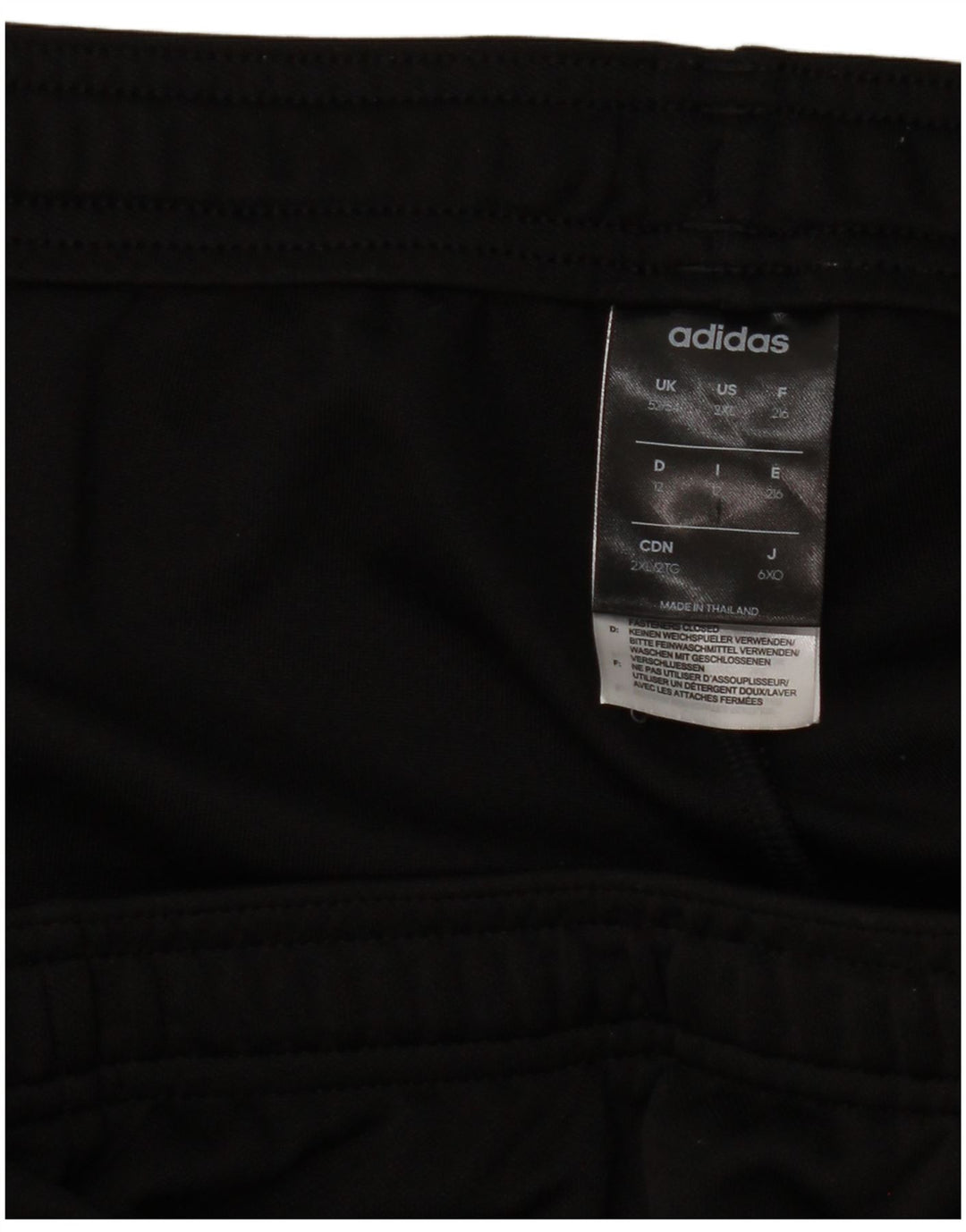Pantaloni da tuta da uomo ADIDAS UK 52/54 2XL Poliestere nero