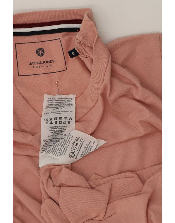 T-shirt grafica da uomo Jack & Jones Top in cotone rosa medio