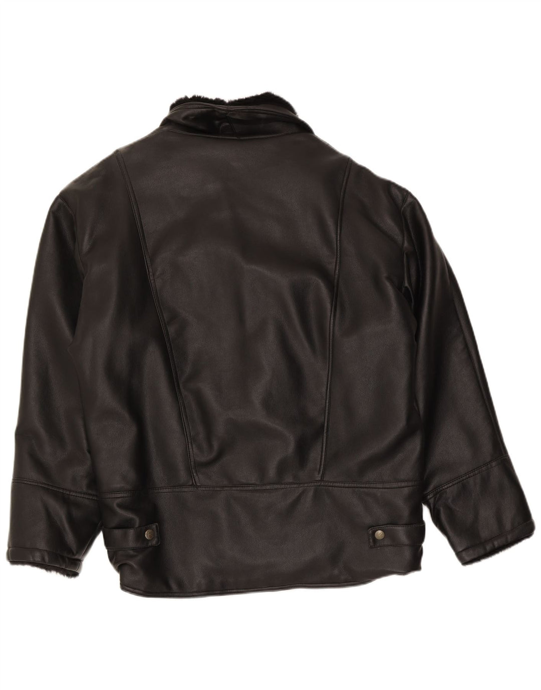 Giacca in montone doppio petto da uomo Alta Moda UK 42 XL Shearling nero