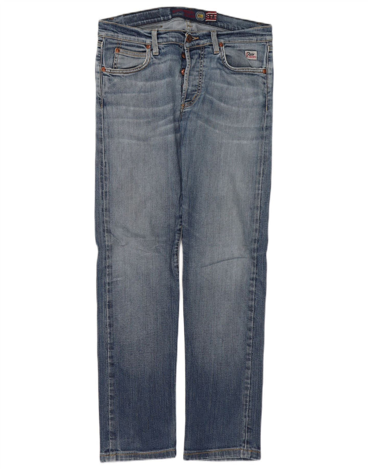 Jeans slim da uomo Roy Rogers W33 L30 cotone blu