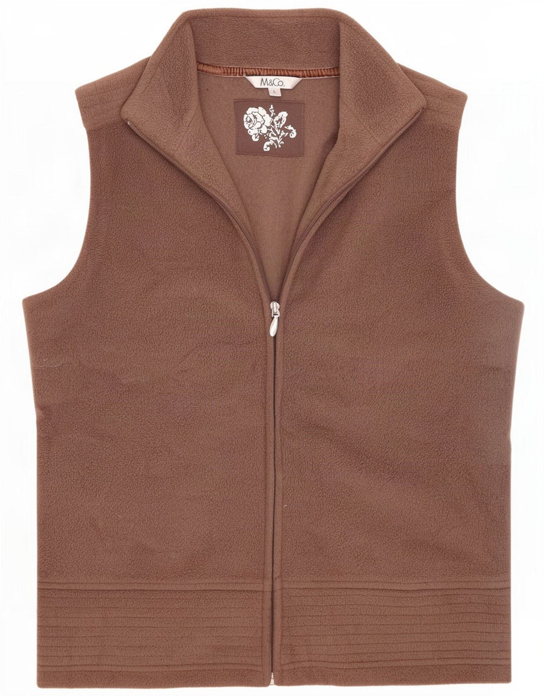 Gilet in pile da donna M&Co UK 16 grande poliestere marrone