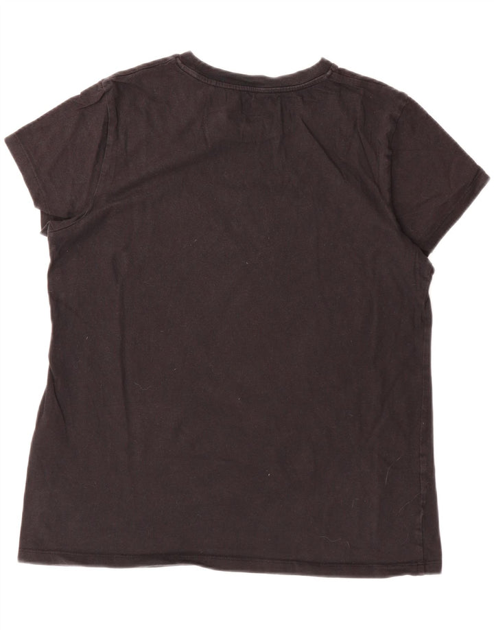 LEVI'S Womens Graphic T-Shirt Top UK 12 Medium Black Cotton Vintage Levi's and Second-Hand Levi's from Messina Hembry 
