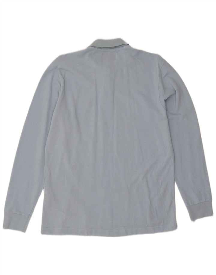 Polo Kappa Uomo Manica Lunga Cotone Blu Medio