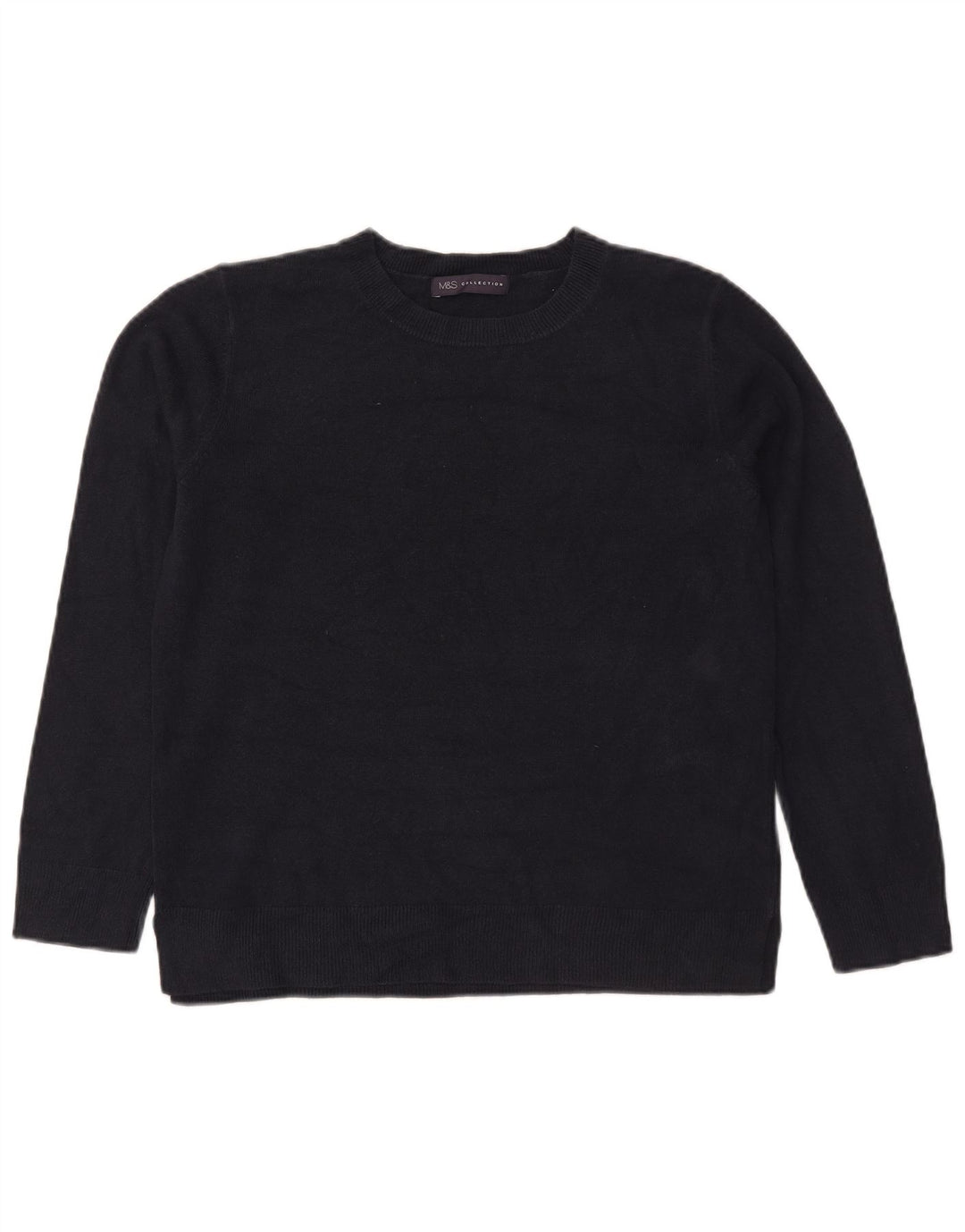 Maglione maglione girocollo da donna Marks & Spencer UK 14 blu navy medio