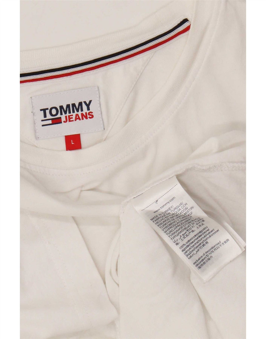 T-shirt da uomo Tommy Hilfiger Top grande in cotone bianco