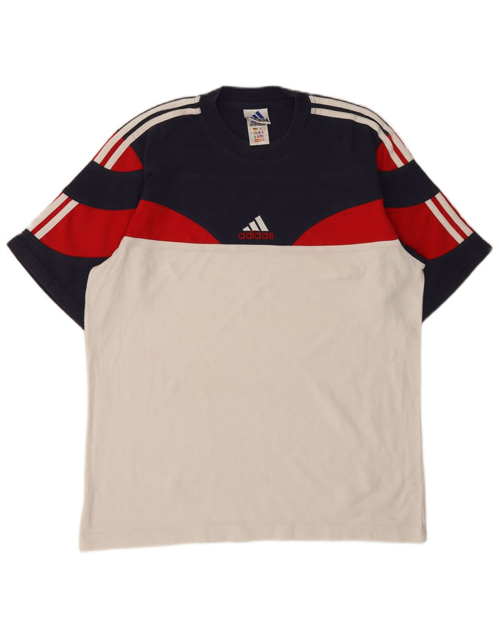 T-shirt da uomo Adidas Top UK 40/42 cotone color block medio multicolore