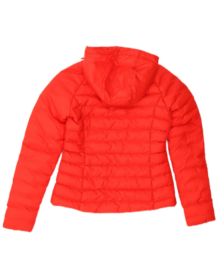 Giacca imbottita con cappuccio da donna Adidas UK 8 Small rossa in poliammide