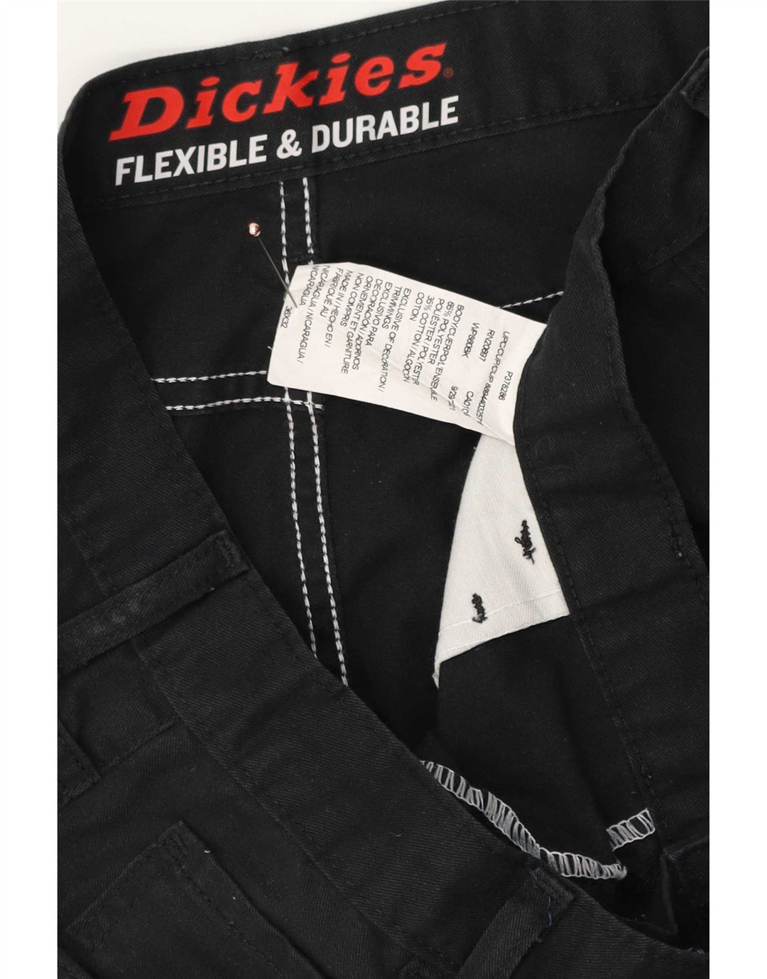 Pantaloni casual dritti da uomo Dickies W36 L32 poliestere nero