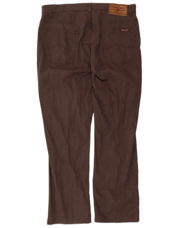 Pantaloni casual dritti da uomo Marlboro Classics W38 L30 Marrone