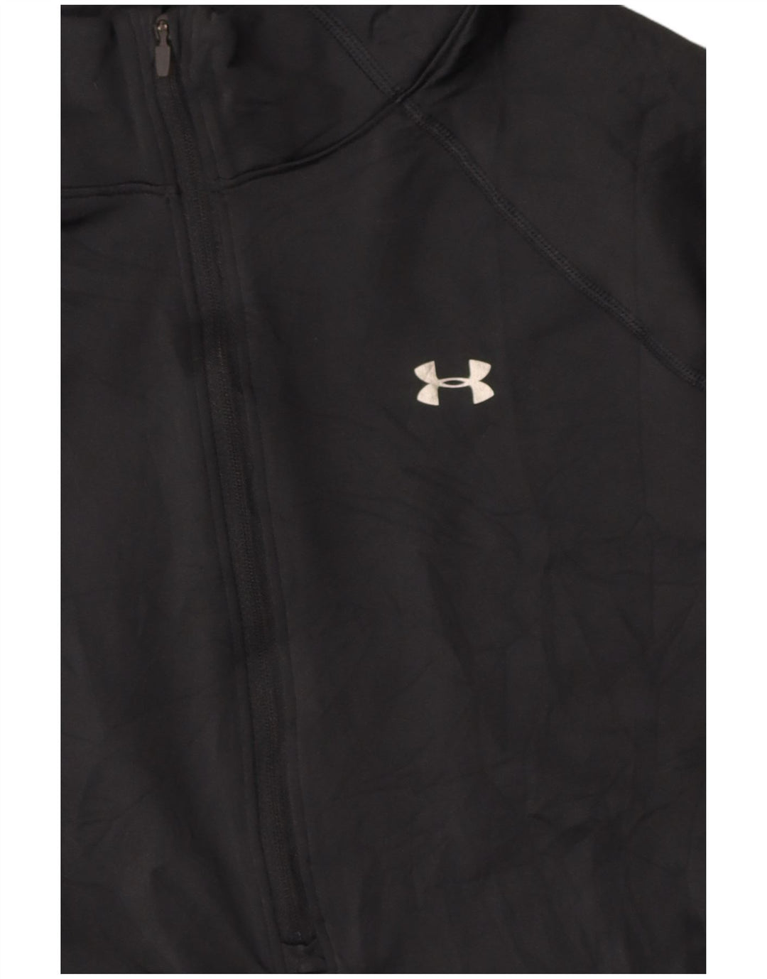 UNDER ARMOUR Womens Zip Neck Pullover Tracksuit Top UK 10 Small Black