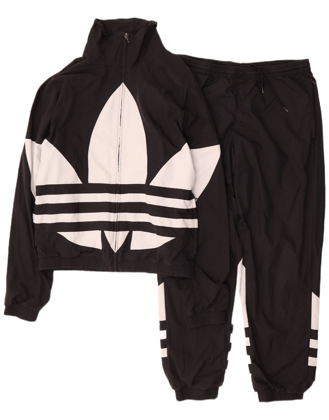 Tuta intera Adidas da uomo con grafica media nera in poliestere