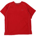 EDDIE BAUER Mens T-Shirt Top XL Red Polyester Vintage Eddie Bauer and Second-Hand Eddie Bauer from Messina Hembry 