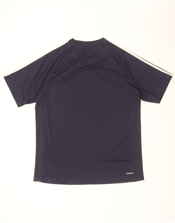 T-shirt grafica Adidas Aeroready da uomo, grande, blu navy